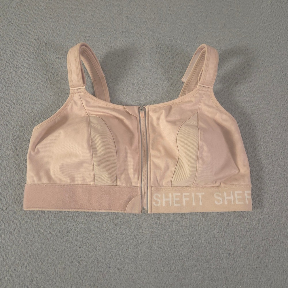 SHEFIT Sports Bra Womens 4 Luxe Pink Ultimate Front Close Adjustable High Impact